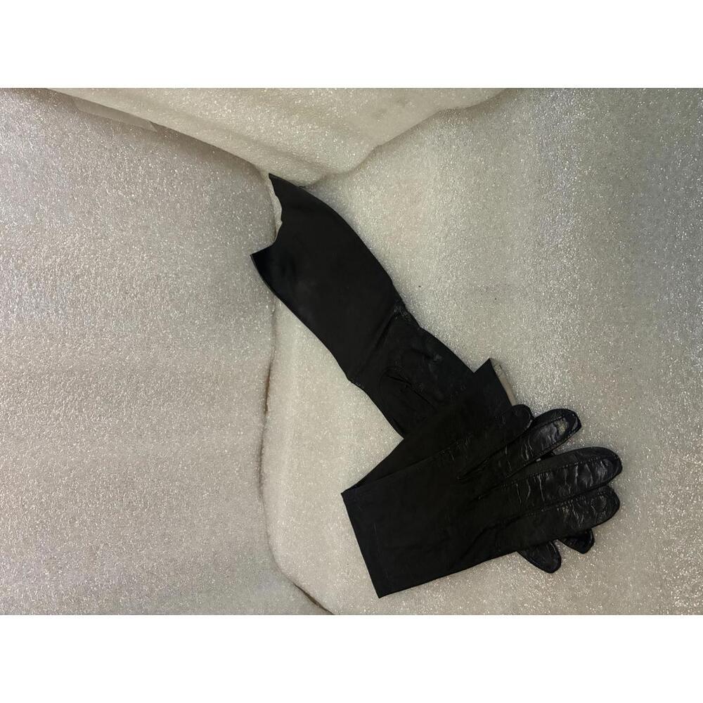 Vintage Black Leather Gloves Made in France